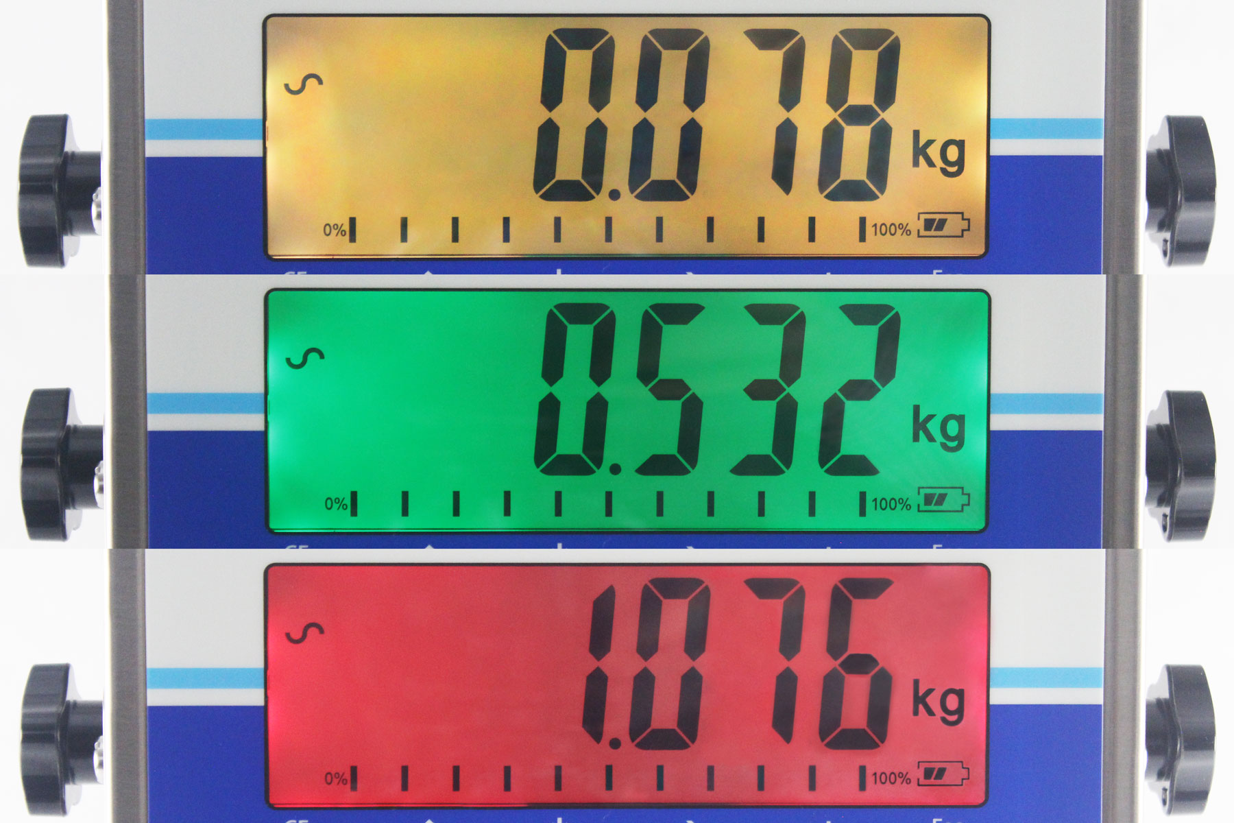 agb and agf bench and floor scales with color changing display